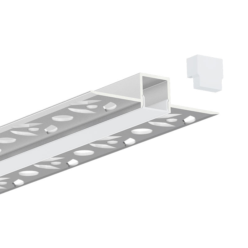 Plaster-in Linear LED ALU Channel, Narrow Light Beam, For 10mm Strip Lights